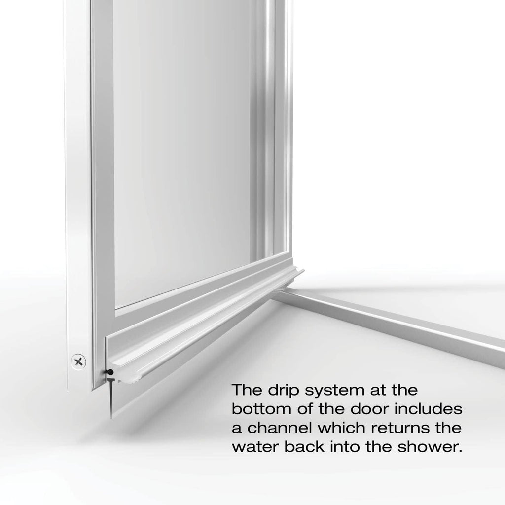 Pivot Framed Shower Door with Silver C474