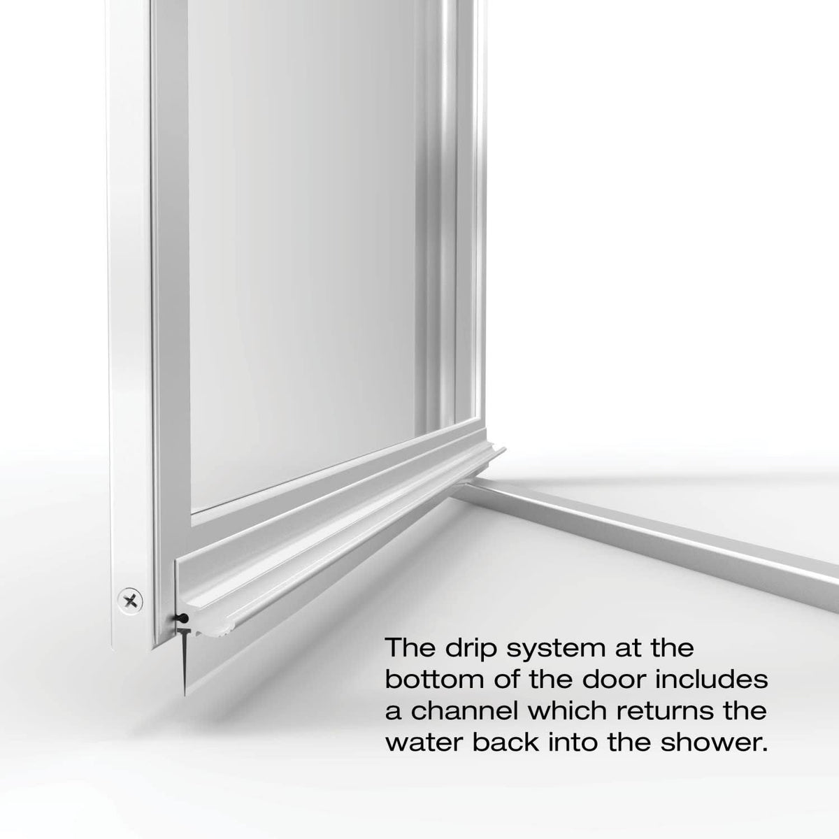 Pivot Framed Shower Door with Silver C474