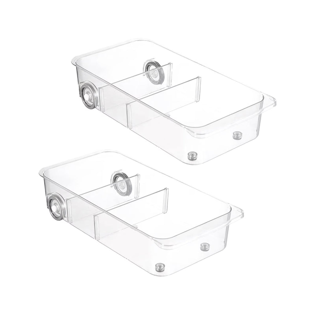 Clear Fridge Drawer Organizer Storage Bins 2 Piece I7246