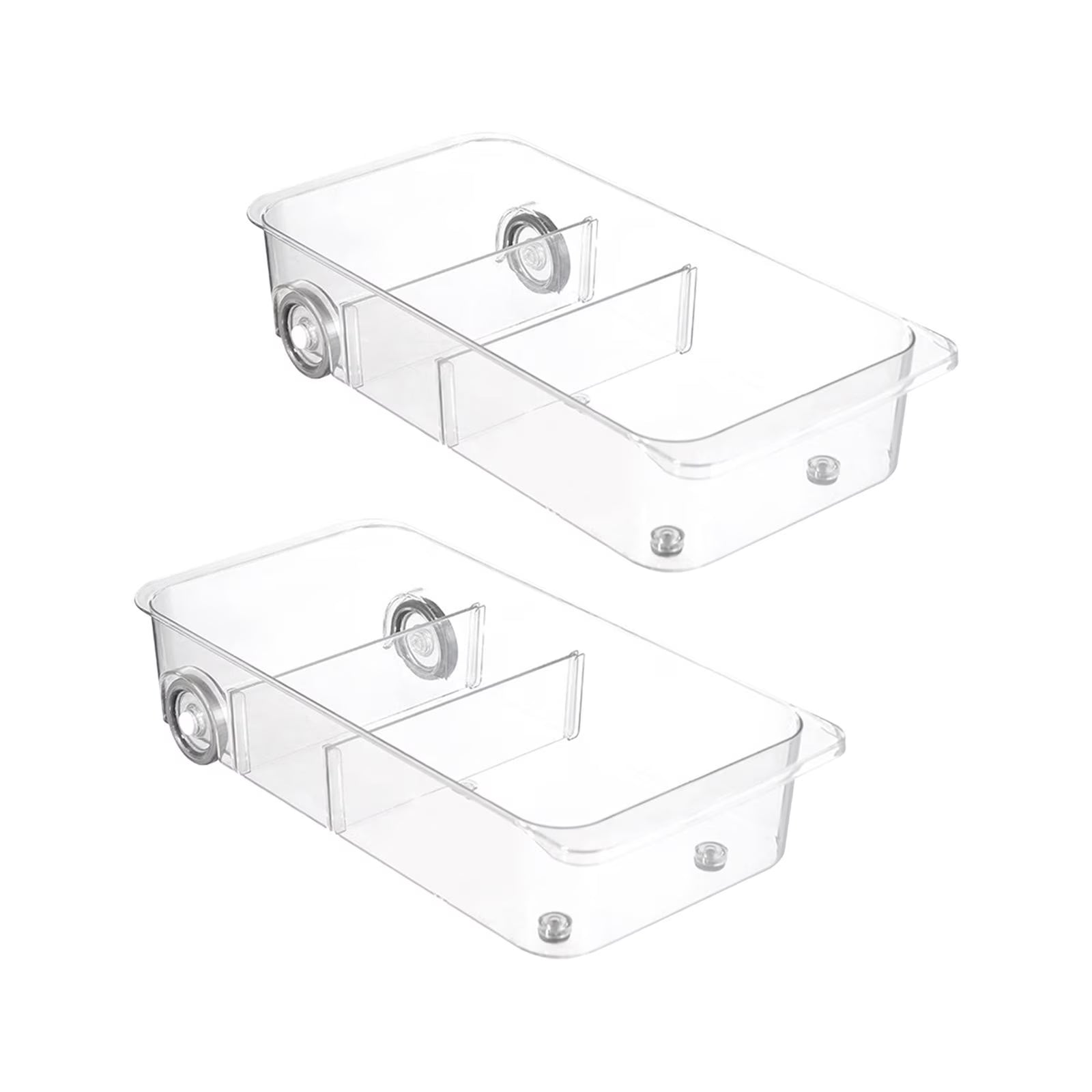 Clear Fridge Drawer Organizer Storage Bins 2 Piece I7246
