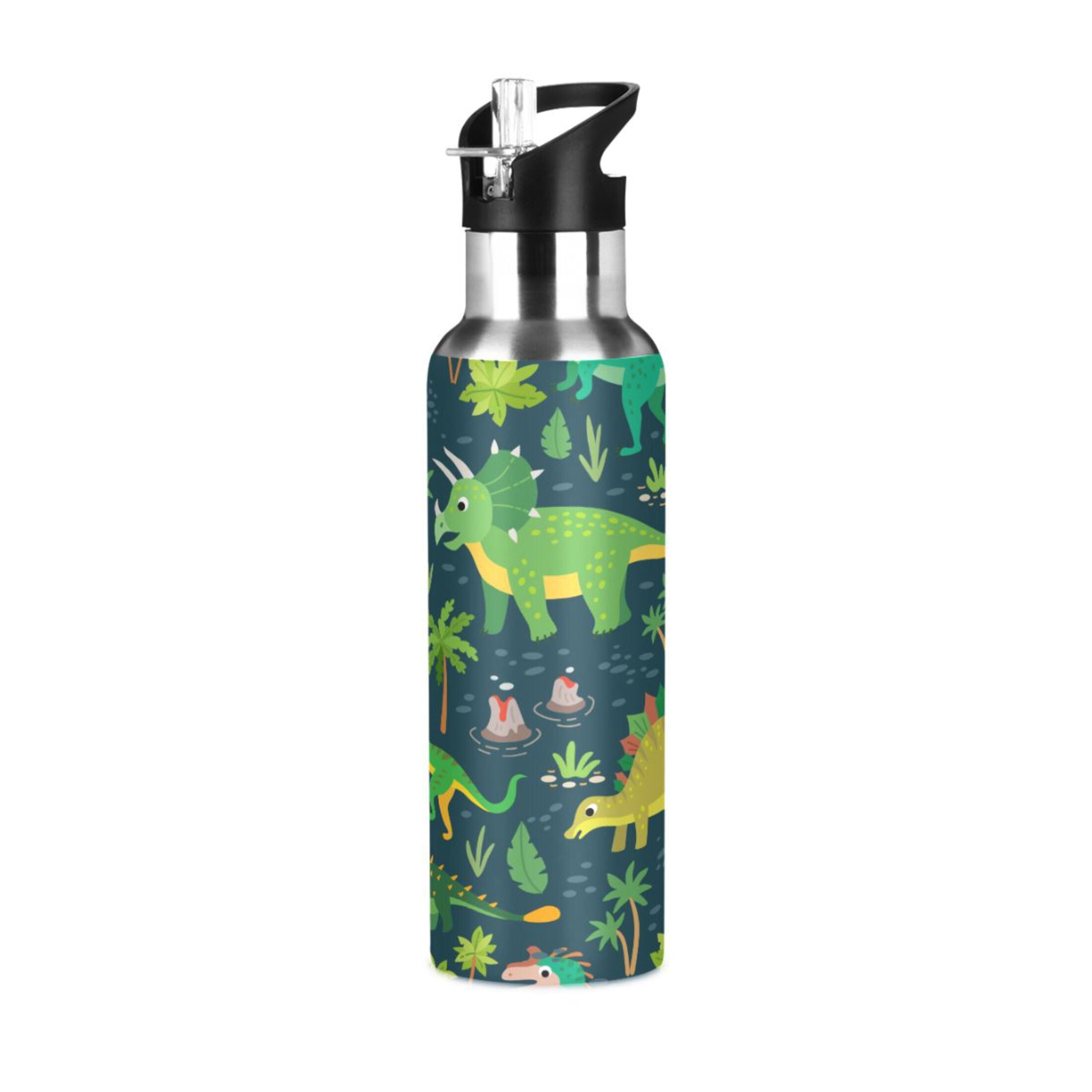 Stainless Steel Insulated Thermos Vacuum Flask Water Bottle with Straw Lid E904