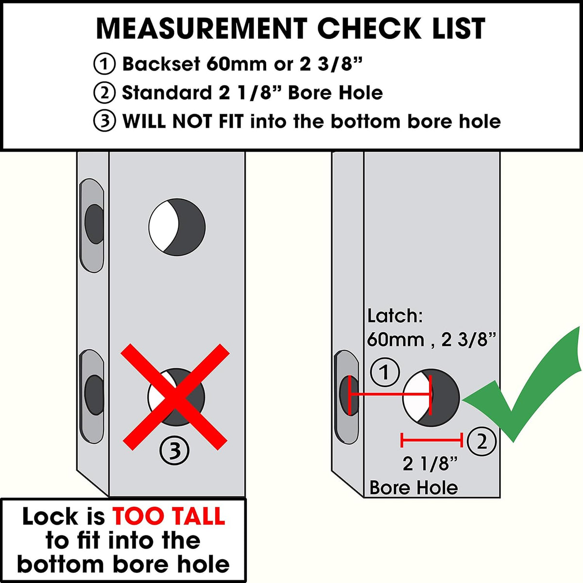 14 Digit Keypad Mechanical Door Lock Lever Set with 60mm Latch A90529