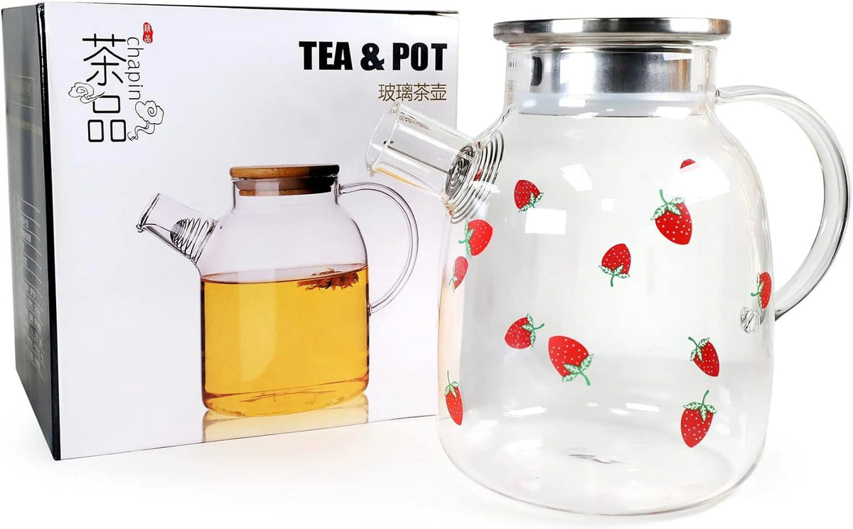 Glass Tea Kettle Glass Teapot Glass Pitcher (1.6L) J424854