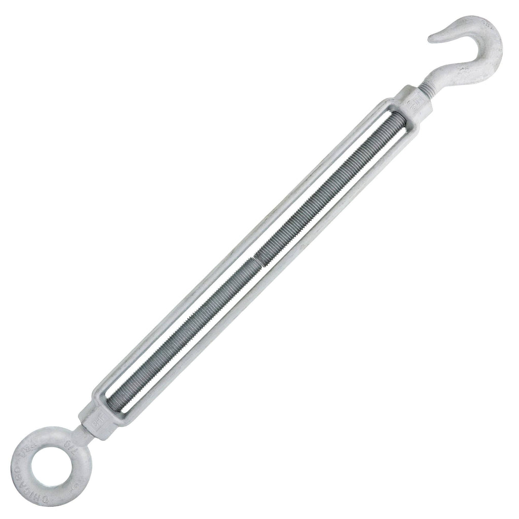 7/8 x 18 Hot Dip Galvanized Hook x Eye Turnbuckle W109