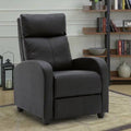 Black Faux Leather Manual Recliner H2050