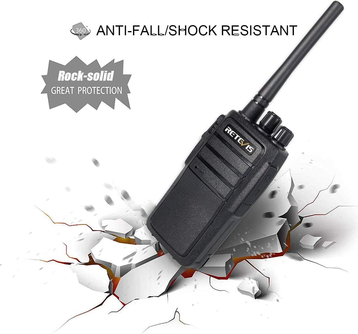 Case of 4 Rechargeable Two Way Radios 16 Channels VOX Hands Free P806451