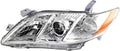 Chrome Housing Amber Reflector Clear Lens Headlight C5486