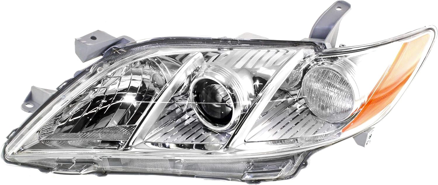 Chrome Housing Amber Reflector Clear Lens Headlight C5486