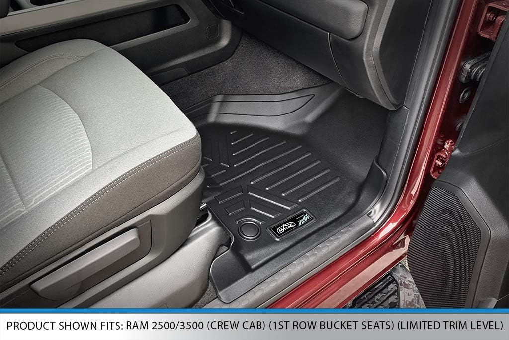 Custom Floor Mats 2 Row Liner Set Black W89357