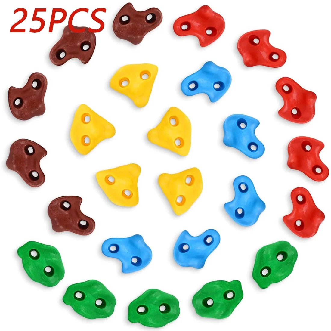 Rock Wall Climbing Holds Kit with Mounting Hardware Q1540