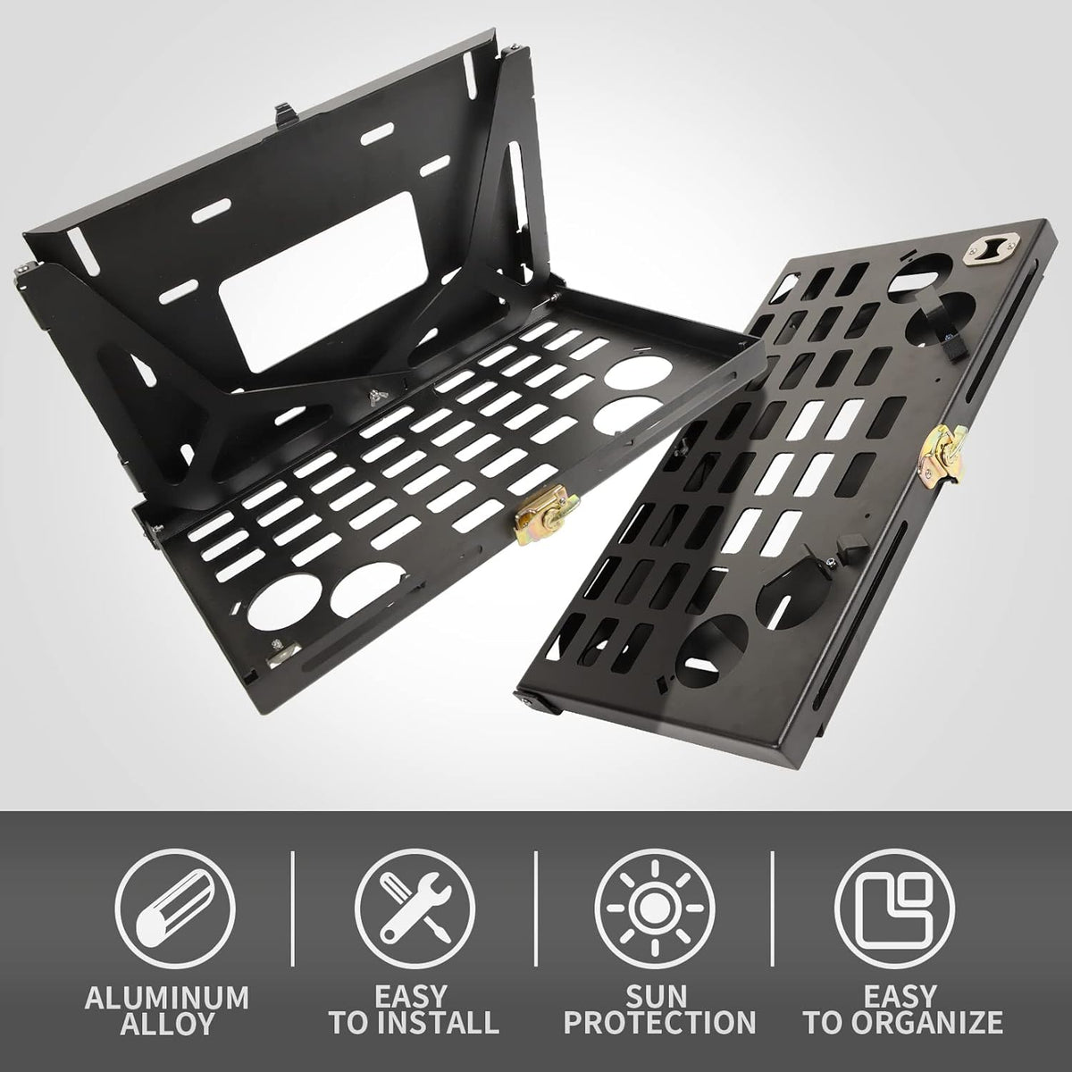 Tailgate Table Metal Storage Rack Foldable Cargo Shelf H379