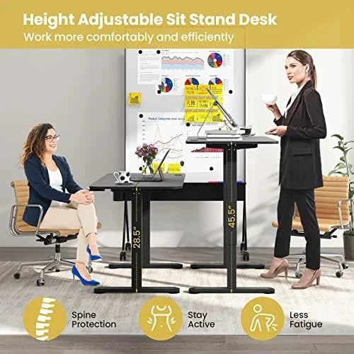 Height Adjustable Electric Standing Desk with Splice Board O375