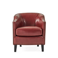 Bonded Leather Club Accent Chair, Oxblood Red V522912