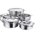 4-Piece Insulated Casserole Hot Pot Set, Stainless Steel Q42257