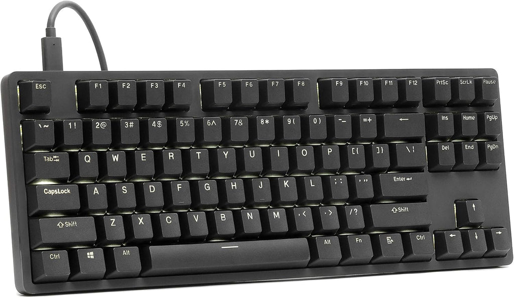 Tenkeyless Mechanical Keyboard with Anodized Aluminum Case, PBT Keycaps, USB-C, White Backlit LED, Linear Switches L47518
