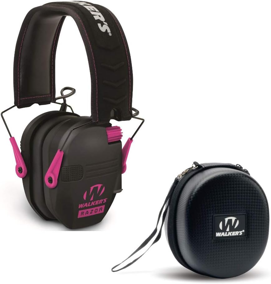 Razor Slim Electronic Shooting Hearing Protection Muff with Protective Case Z999148