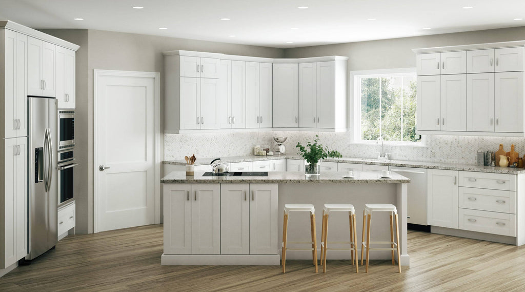 Vesper White Shaker Assembled Plywood Kitchen Cabinet Base H2557