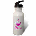 Pink Flowery 21 oz Sports Water Bottle L17553