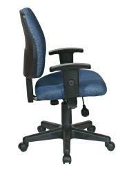 Blue Task Chair with 2-Way Adjustable Arms L963
