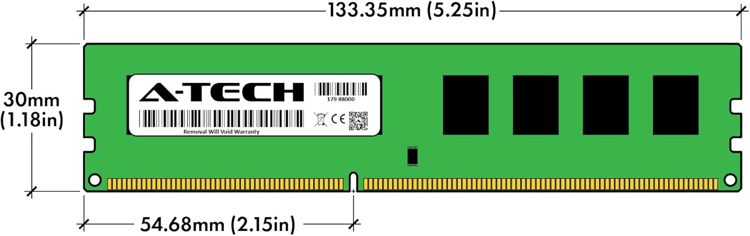 8GB DDR3 / DDR3L 1066MHz Desktop Memory Module (1 x 8GB) PC3-8500 Non-ECC Unbuffered DIMM 240-Pin 2Rx8 1.35V Low Voltage Dual Rank Computer RAM Upgrade Stick Pack of 2 F11427