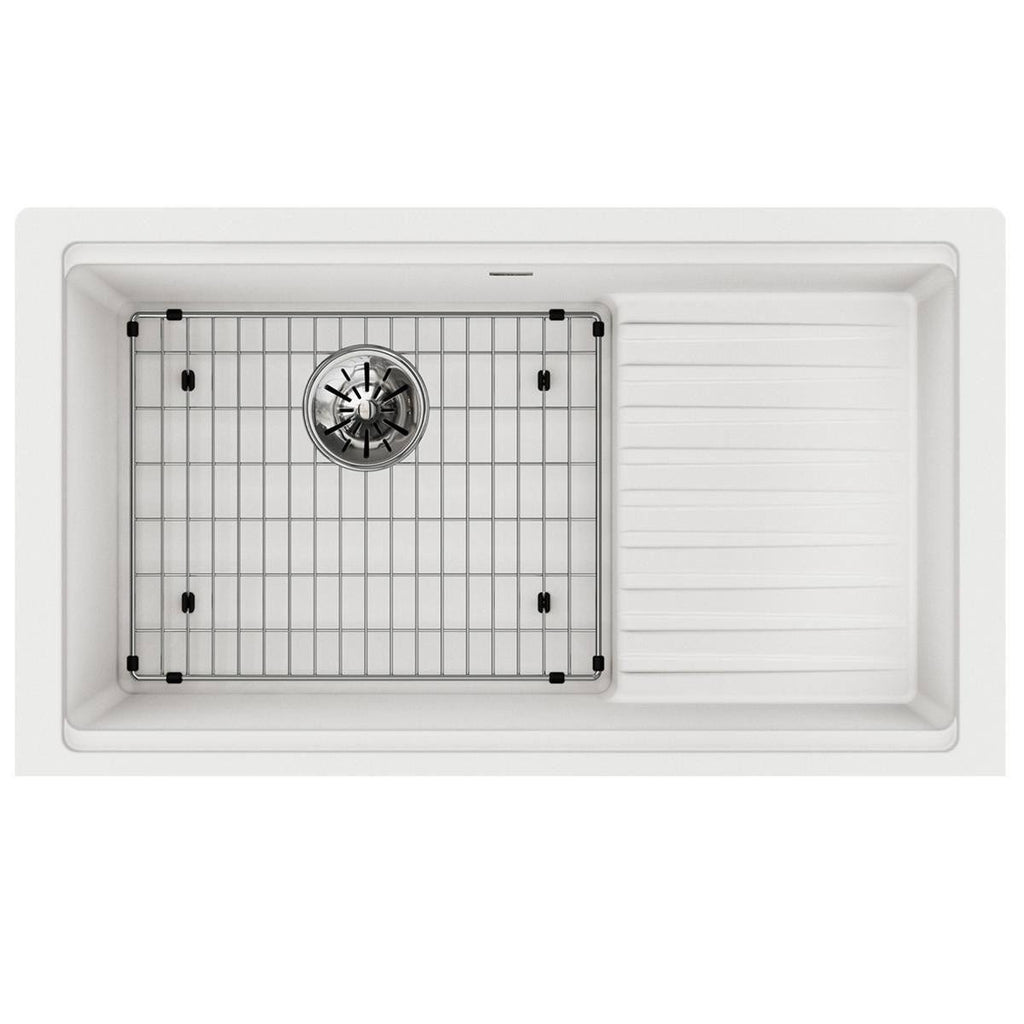 Quartz Composite Undermount Single Basin Kitchen Sink W99854