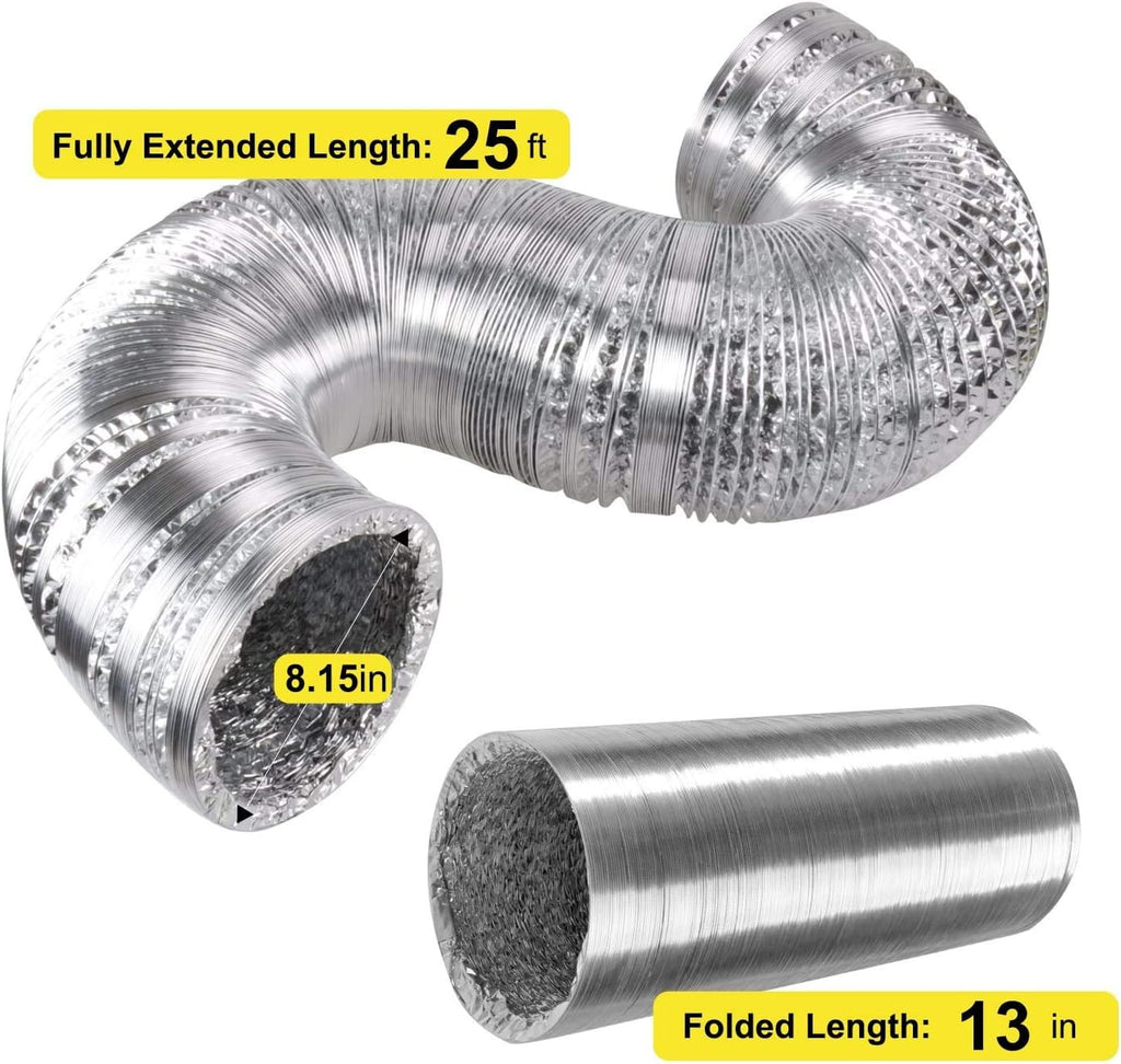 4 Inch 118 CFM Inline Fan with Variable Speed Controller Carbon Filter 8 Feet Ducting Combo M40700