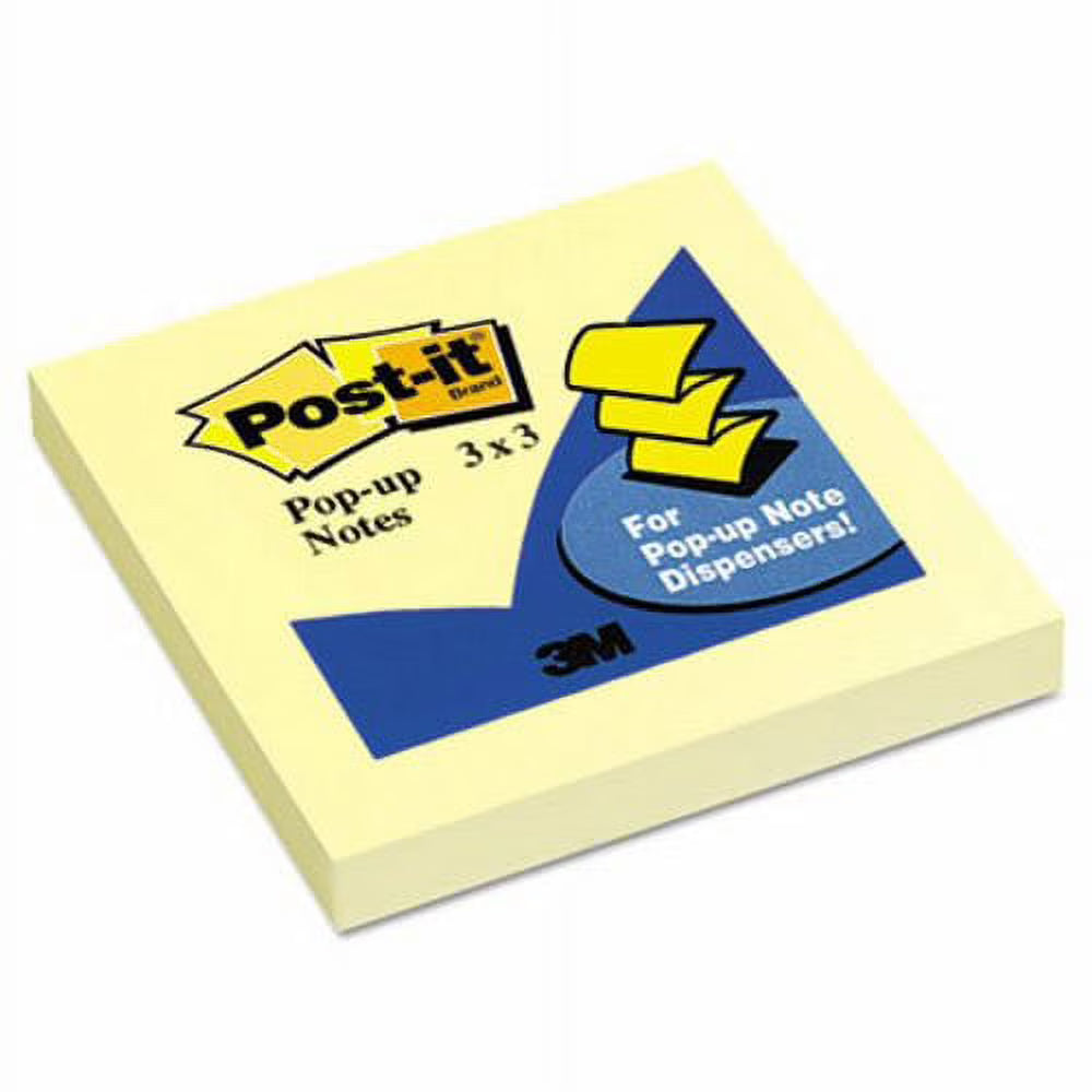 Canary Yellow 3 x 3 Pop-up Notes, 12 Pads/Pack F51601