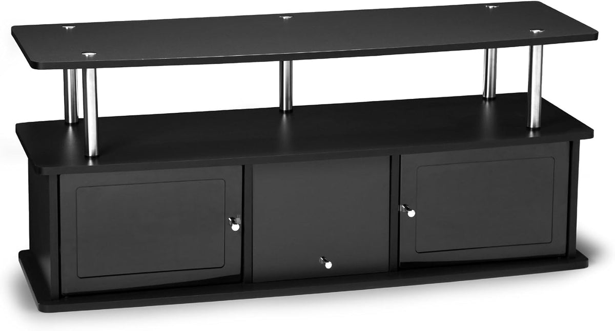 Dark Espresso TV Stand with 3 Cabinets Y419458