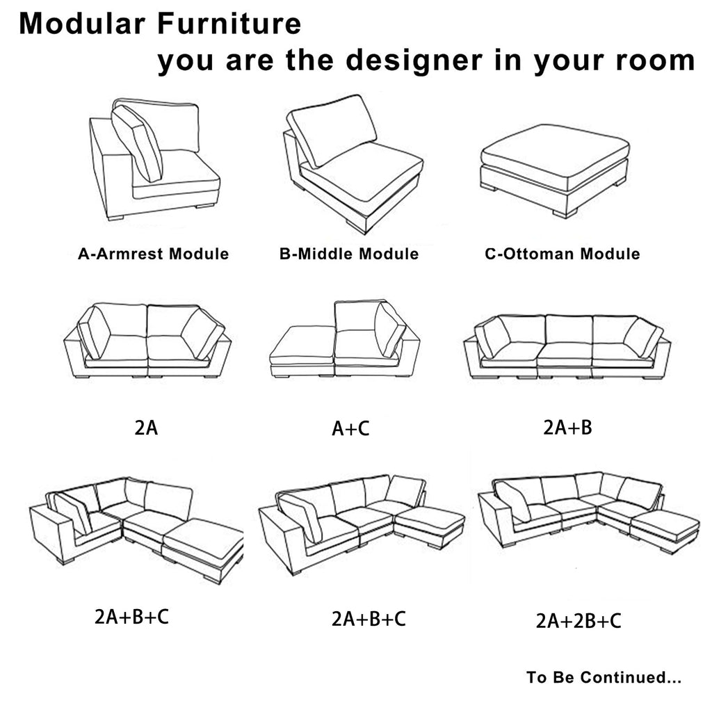 Gray Modular Armless Sofa R6727