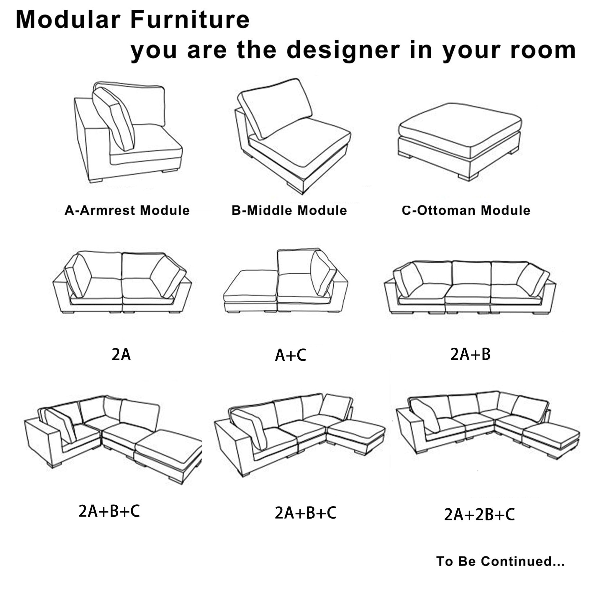 Gray Modular Armless Sofa R6727