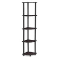 5 Tier Corner Display Rack in Dark Walnut Z18198