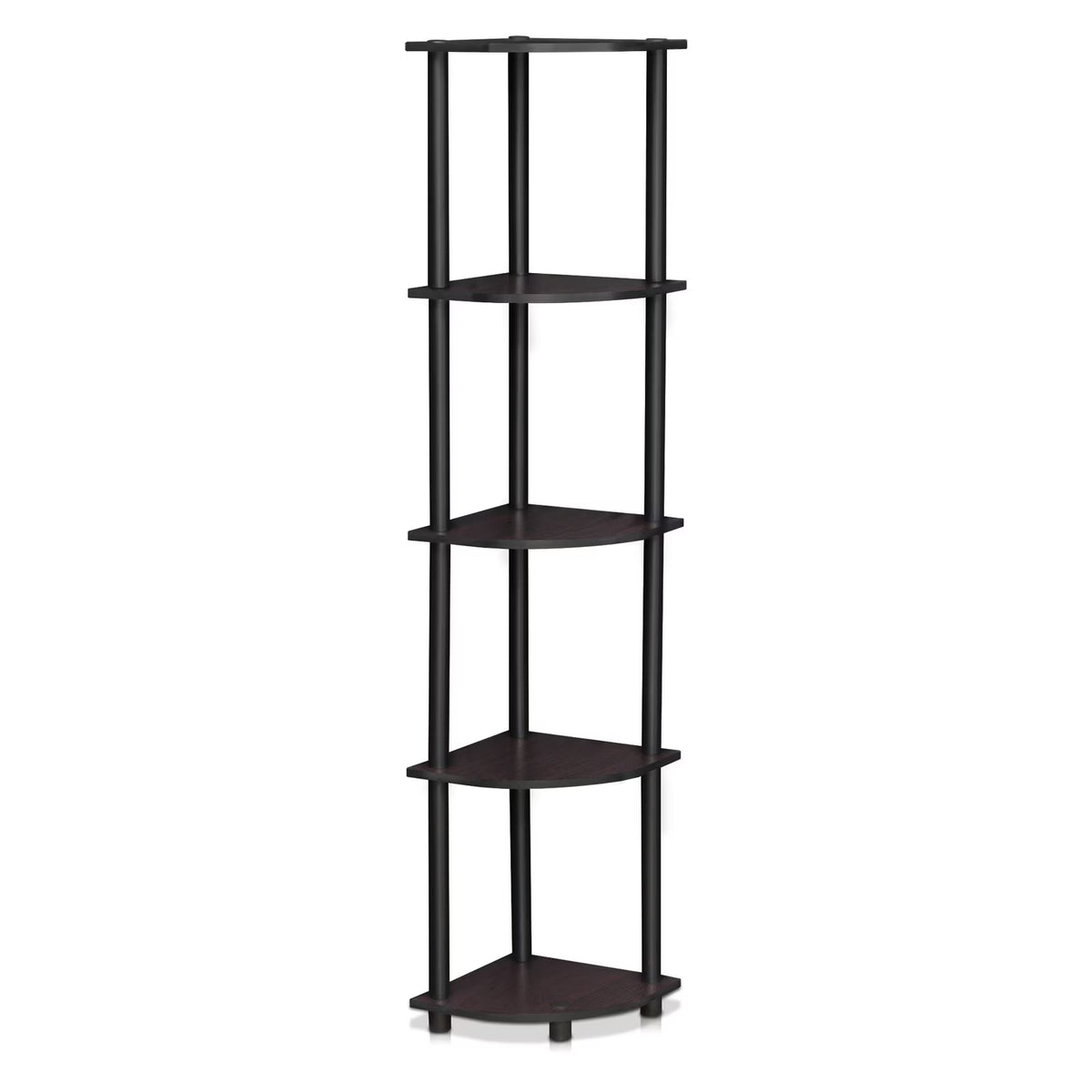 5 Tier Corner Display Rack in Dark Walnut Z18198