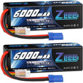 11.1V 80C 3S 6000mAh Lipo Battery Hard Case with EC5 Connector (2 Pack) T873503
