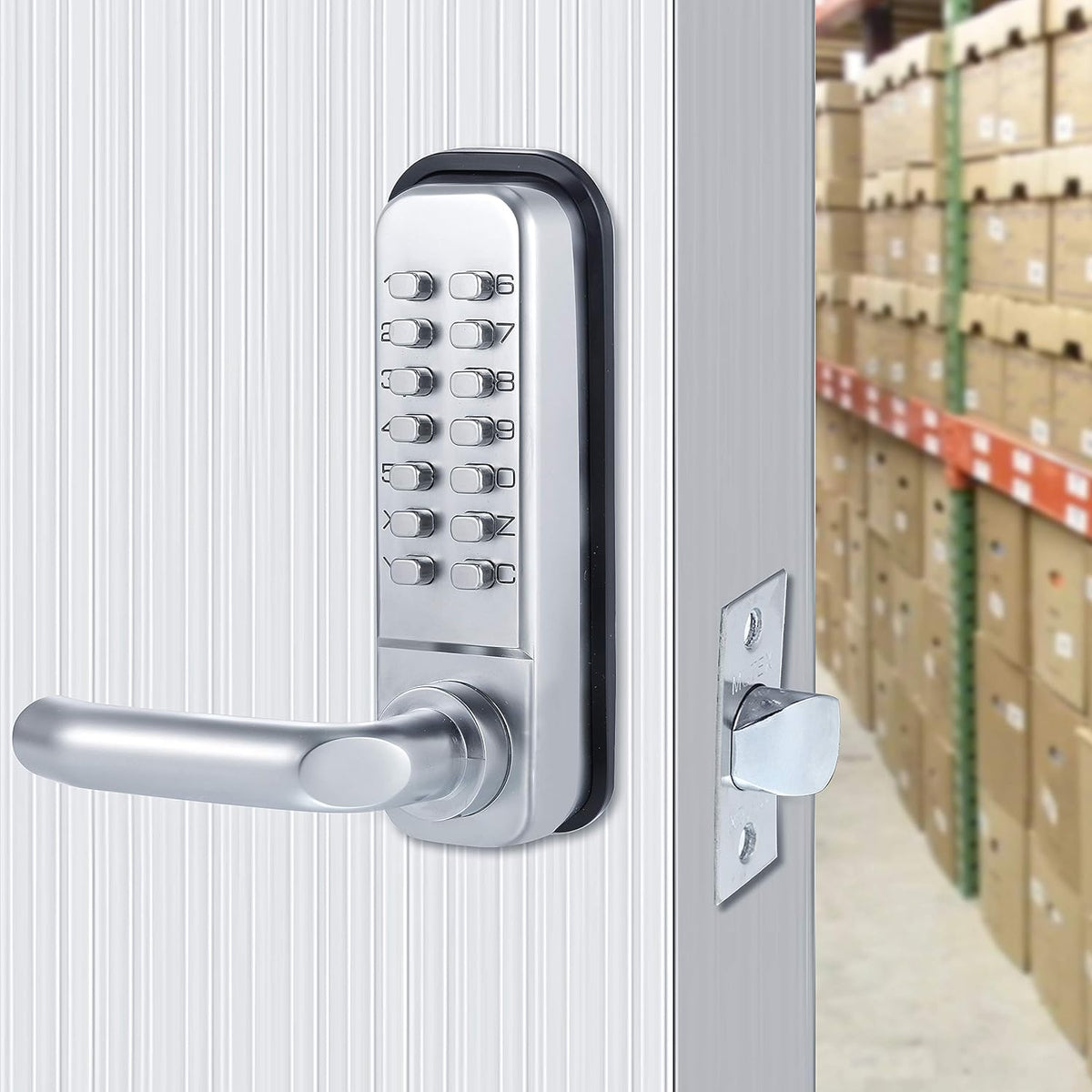 14 Digit Keypad Mechanical Door Lock Lever Set with 60mm Latch A90529