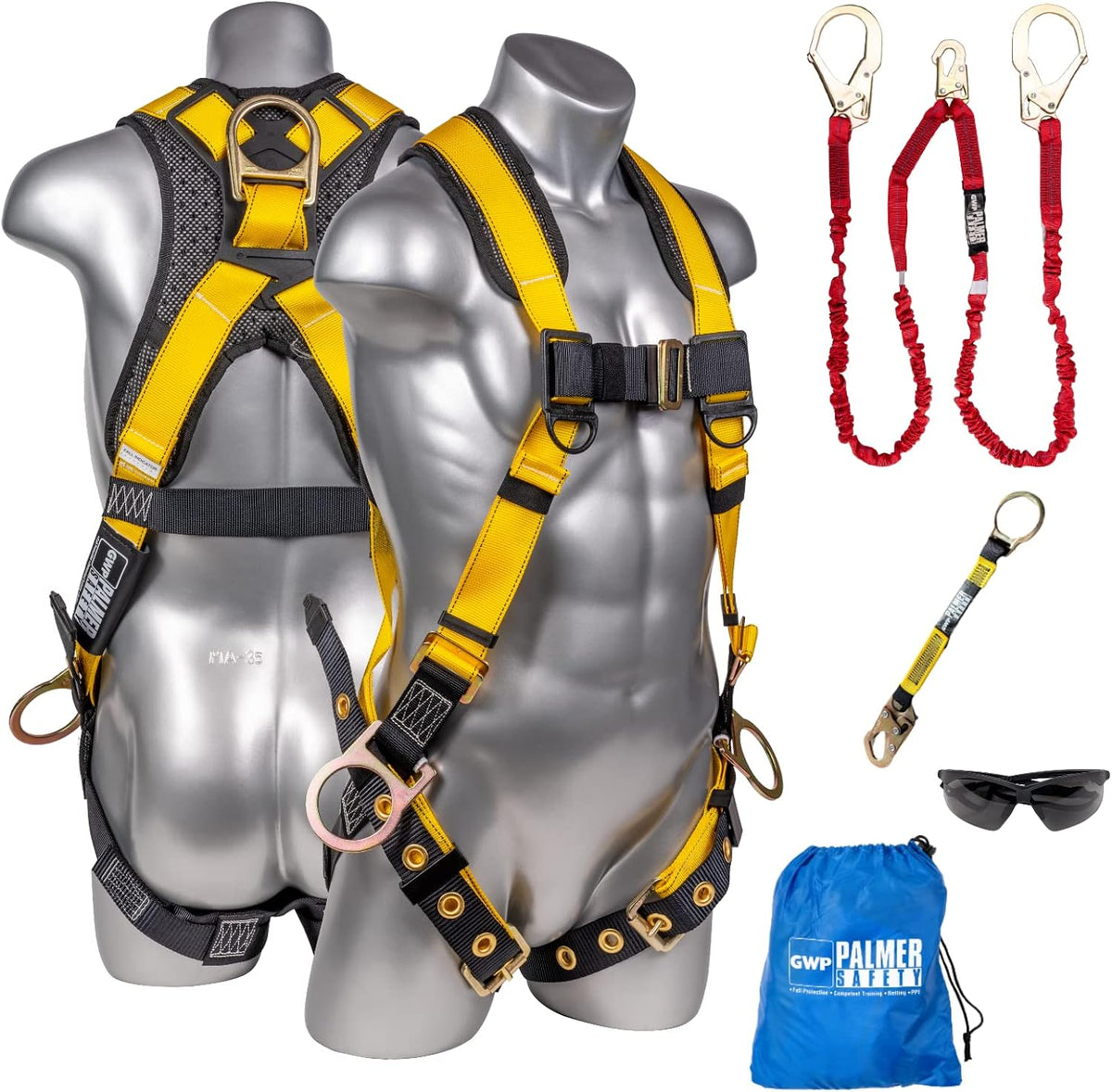 Full Body Harness with 5 Point Adjustment, Dorsal D-ring, and Fall Indicators H14536