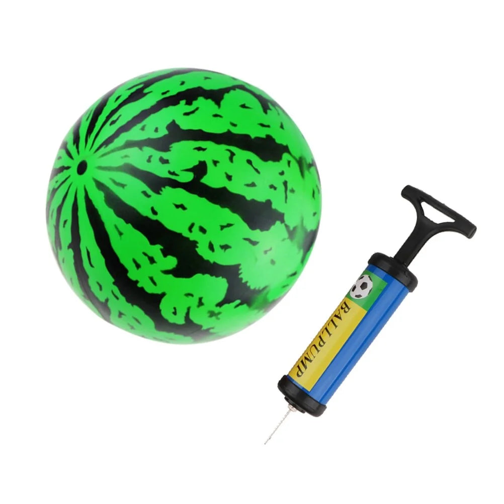2Pcs 9 Inch Inflatable Bouncy Ball with Pump Kids Toys R732908