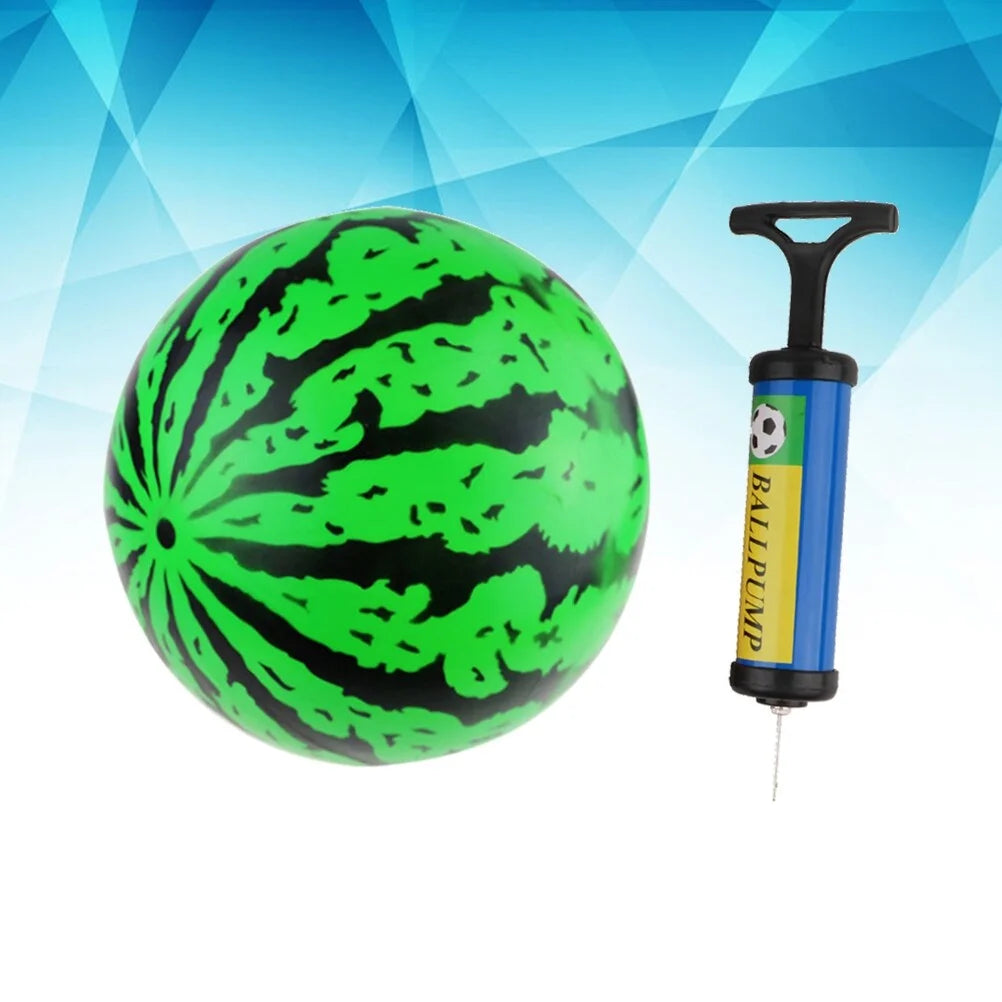 2Pcs 9 Inch Inflatable Bouncy Ball with Pump Kids Toys R732908