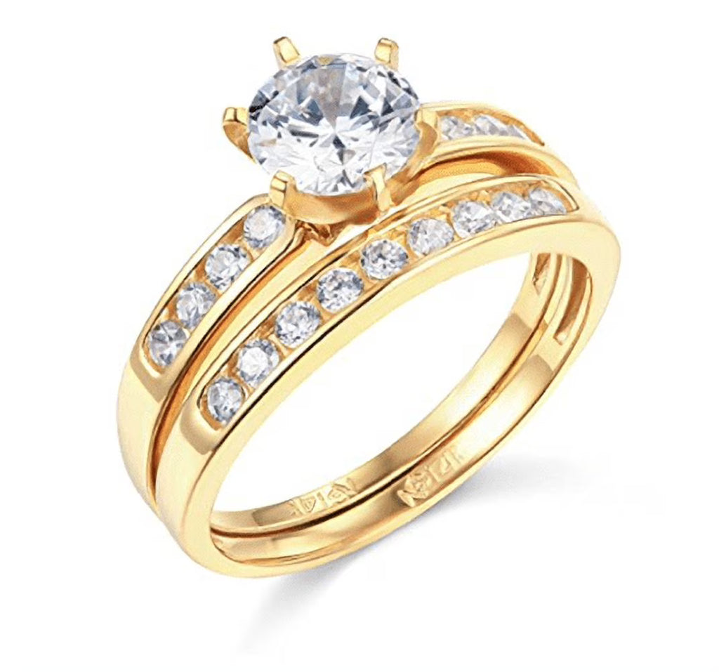 14K Yellow Gold Engagement Ring Set C426408