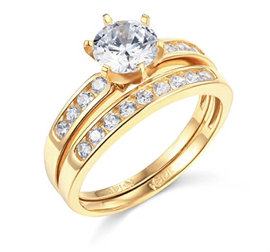 14K Yellow Gold Engagement Ring Set C426408