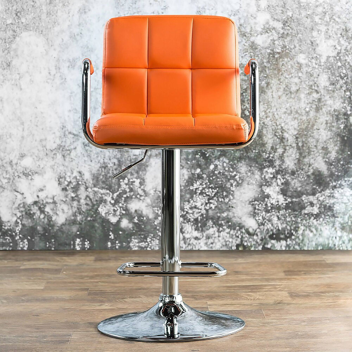 Green Adjustable Swivel Barstool Set of 2 F883303