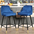 Gray Velvet Swivel Counter Height Stools Set of 2 Q16963
