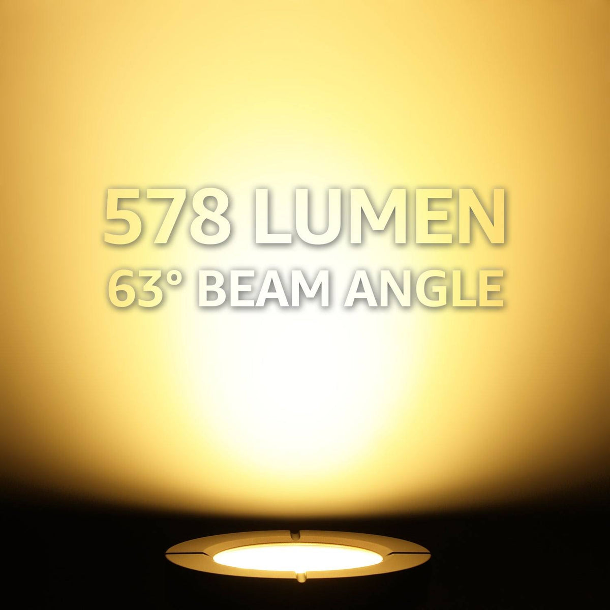 6W Flat Top Well Light Low Voltage 3000K Warm White 6Pack B812348