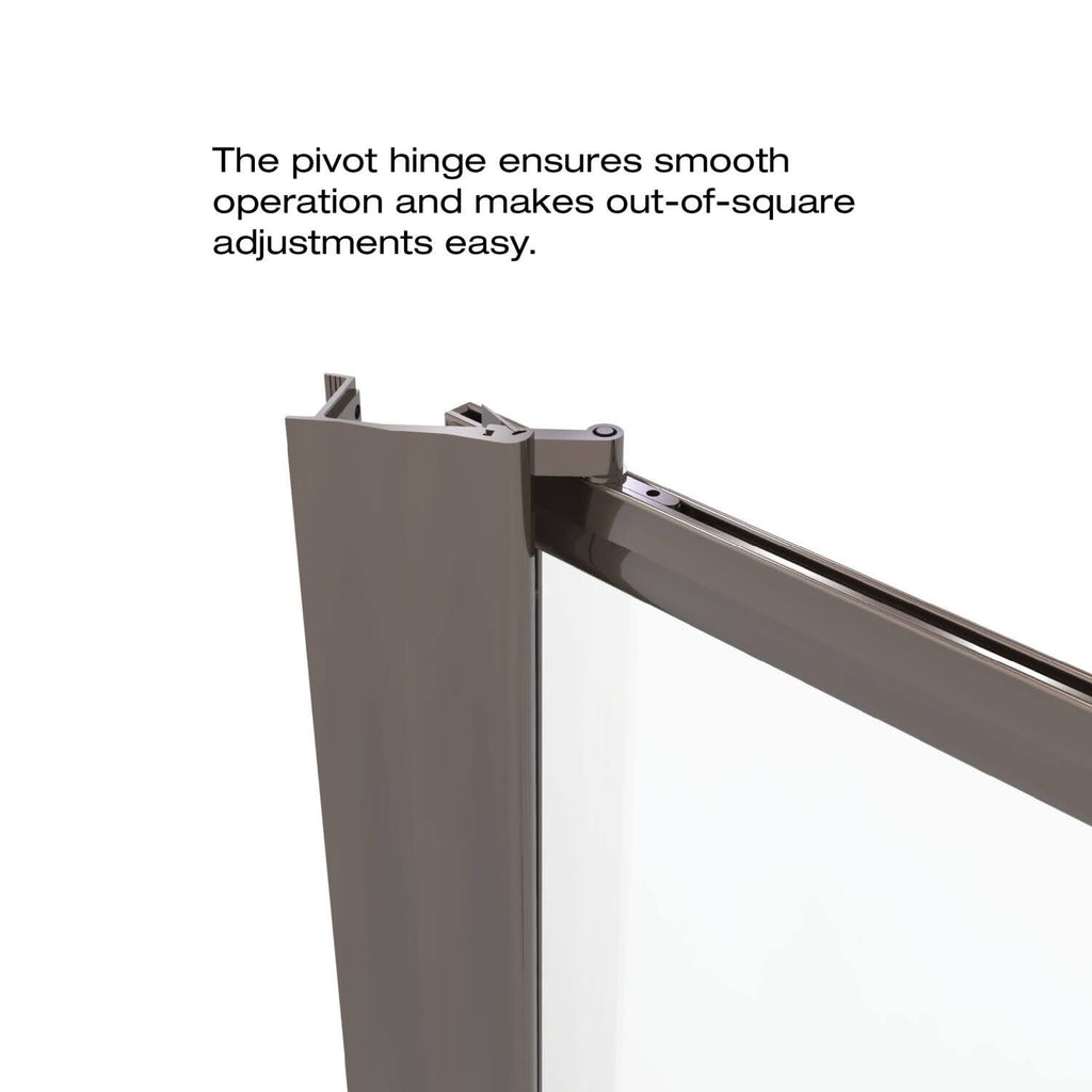 Pivot Framed Shower Door with Silver C474