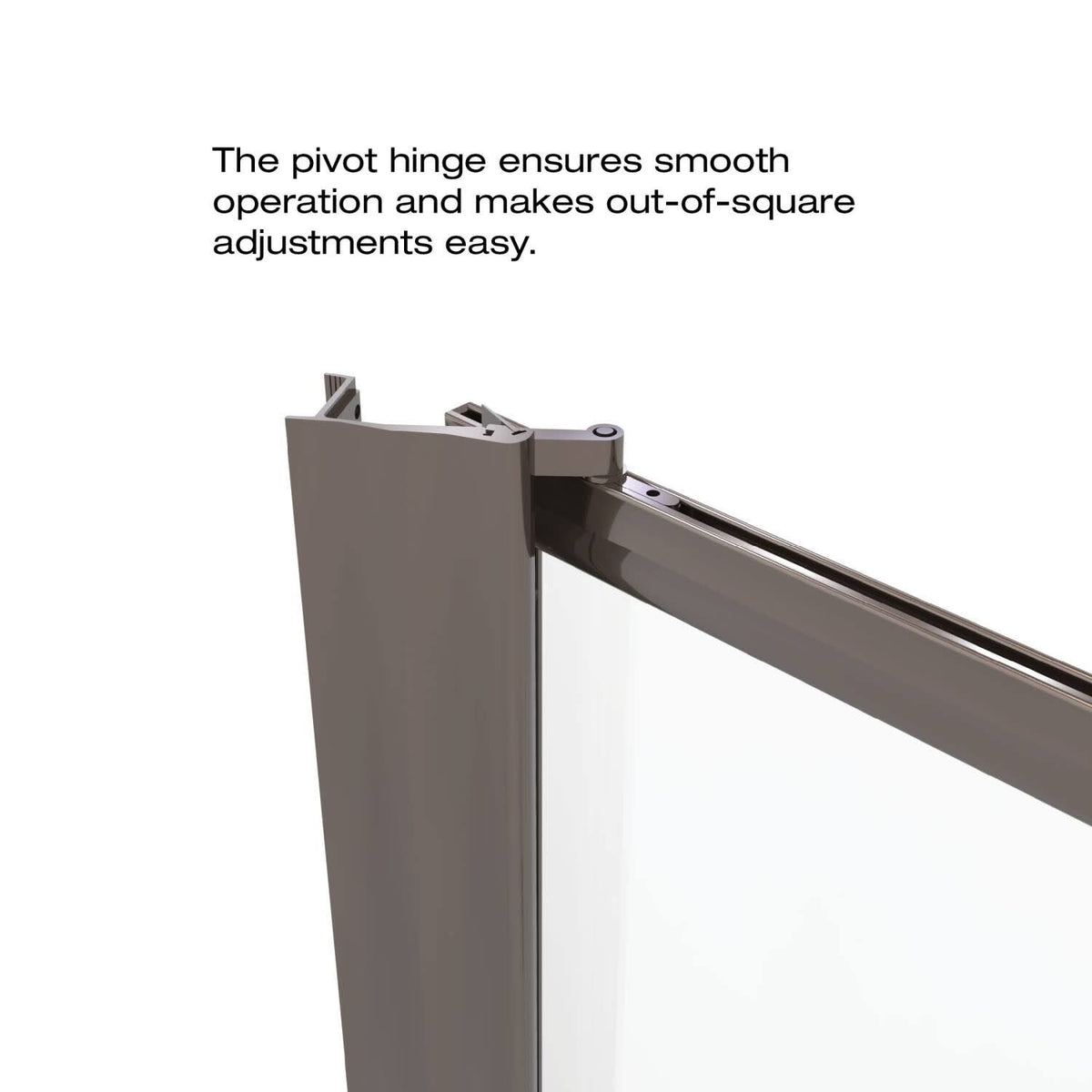 Pivot Framed Shower Door with Silver C474