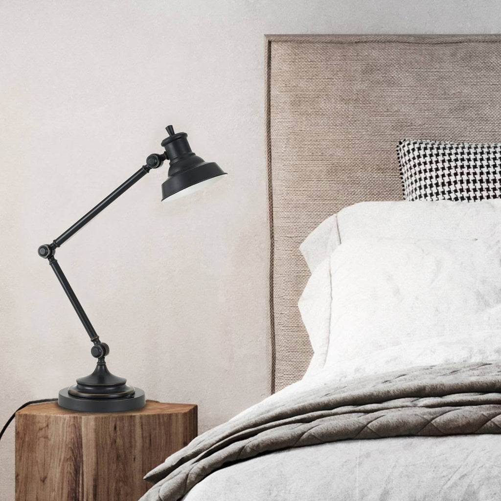 34x22 Lumen Desk Lamp with LED Light Bulb Dark Bronze E7914
