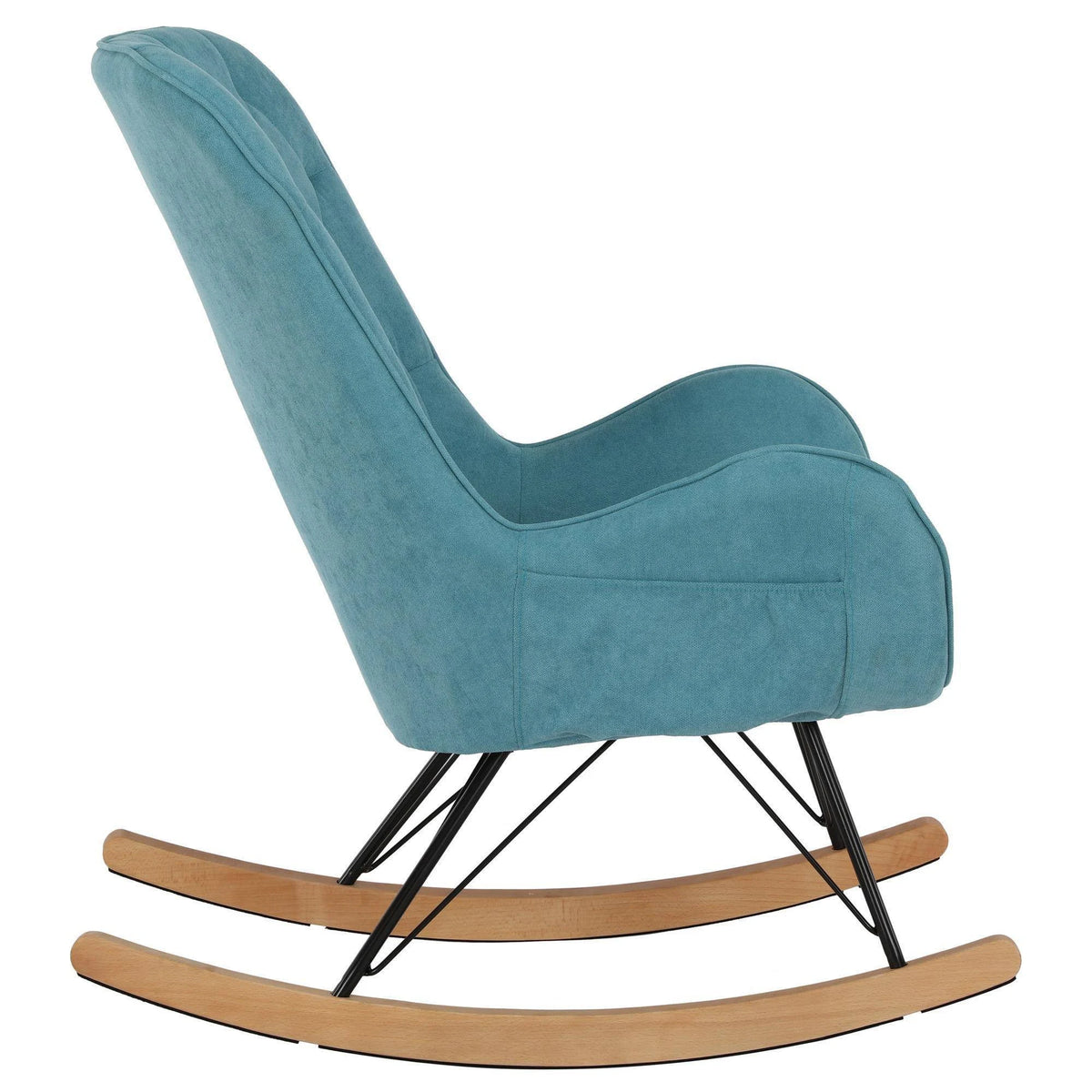 Blue Rocker Chair with Side Storage Pockets H539530