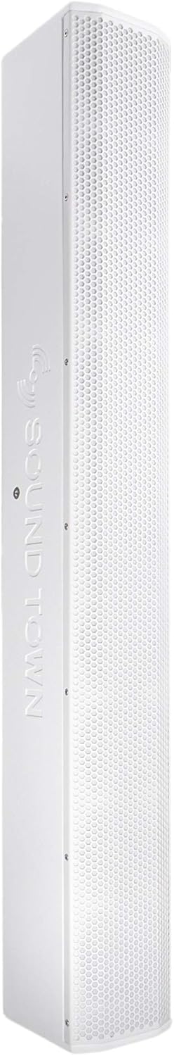 White Passive Wall-Mount Column Line Array Speaker with 8 x 5” Woofers L459