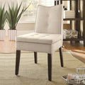 Beige Linen Fabric Accent Chair, Set of 2 T232