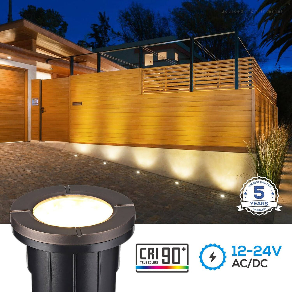 6W Flat Top Well Light Low Voltage 3000K Warm White 6Pack B812348