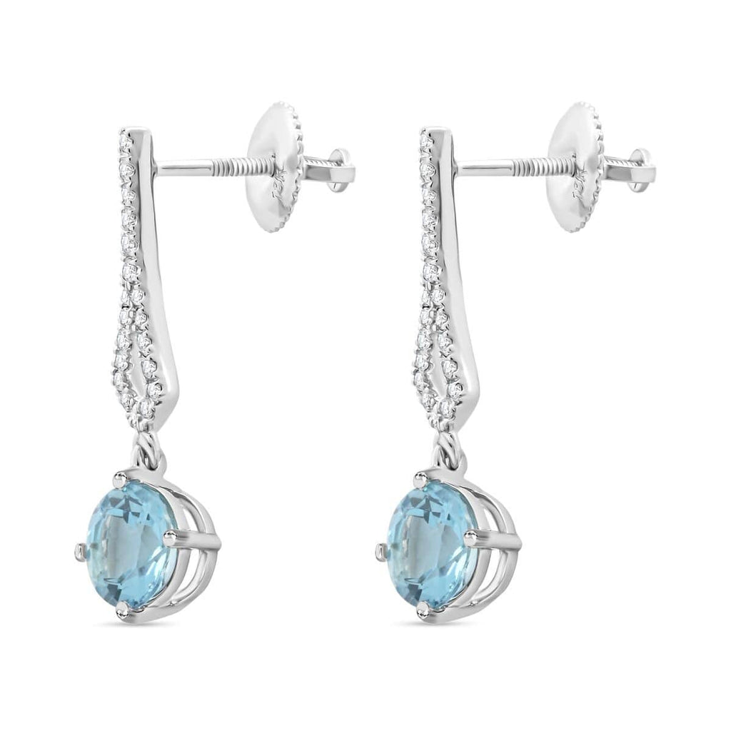 18K White Gold Stud Solitaire Earrings V2212